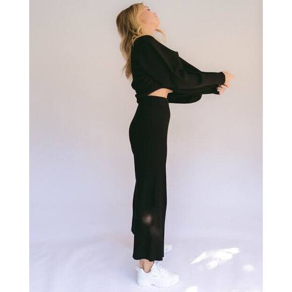 The Lullaby Club Alex Knitwear Crewneck Sweater Black Size Small / Medium - Picture 4 of 8